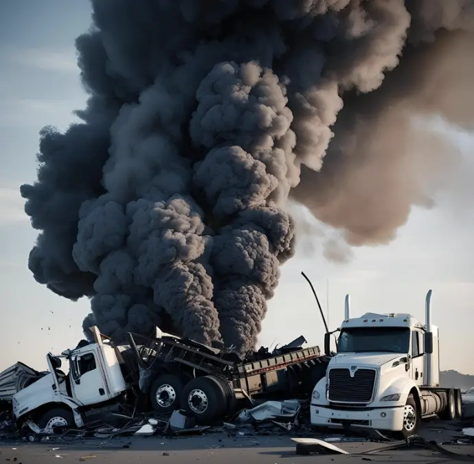 Distracted truck driver truck accident