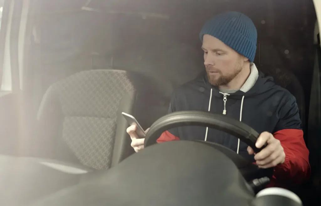 Distracted truck driver